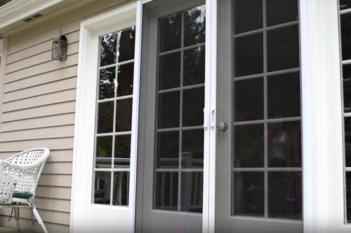 Door with window and screen